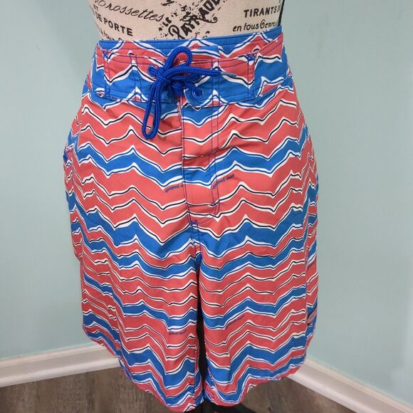 VINYARD VINES Whale Tail Beach Swim Trunks Board Shorts Cargo Mens sz 35 - Picture 1 of 6